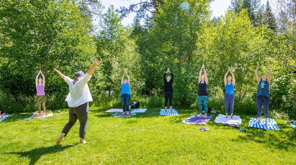 yoga on the lawn